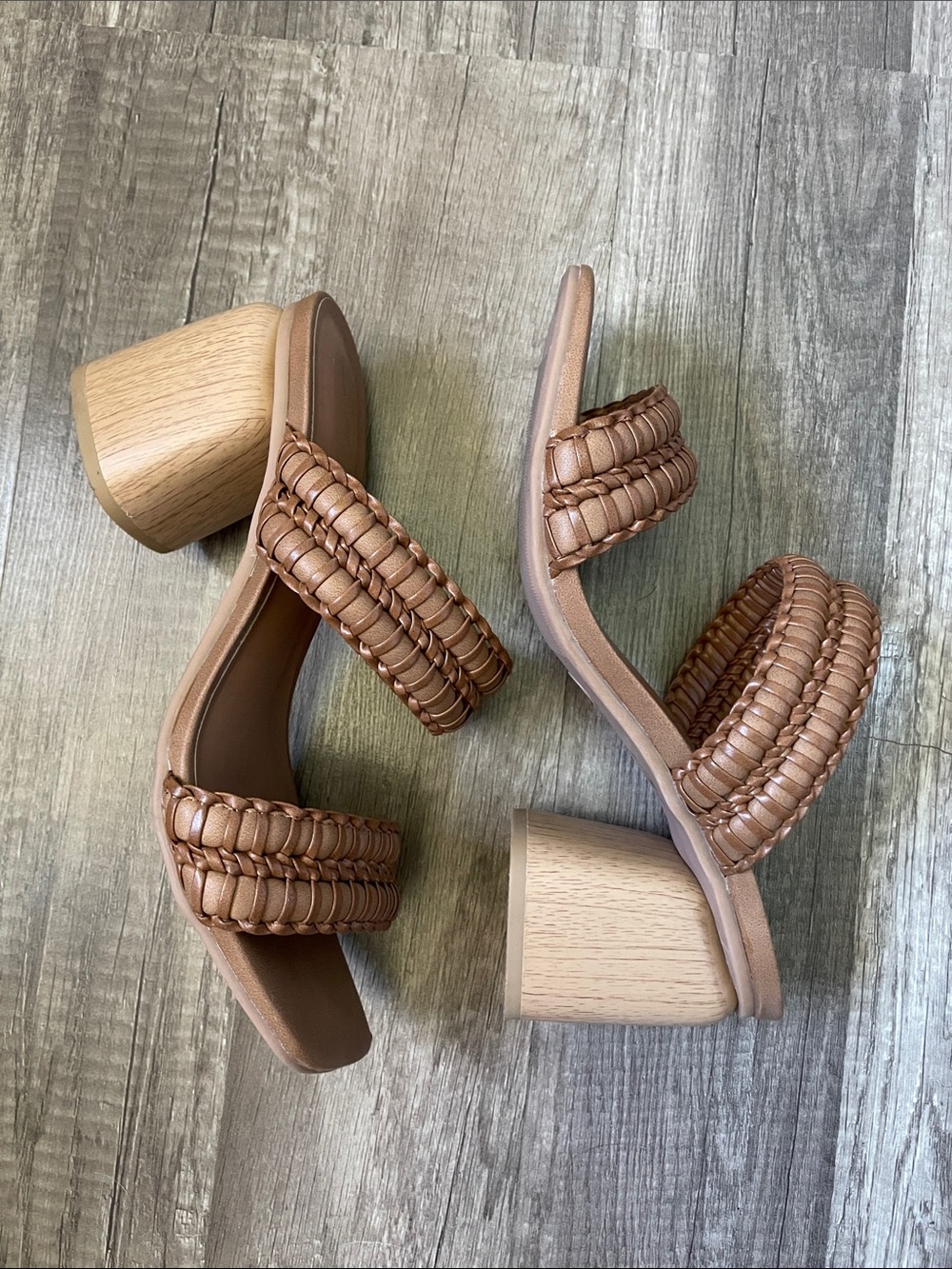 Universal Thread Braided Double-Strap Slide Sandals in Tan - Picture 3 of 6